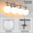 30.7" 4-Light Dimmable Bathroom Vanity Light with Frosted Glass Shades-384108497