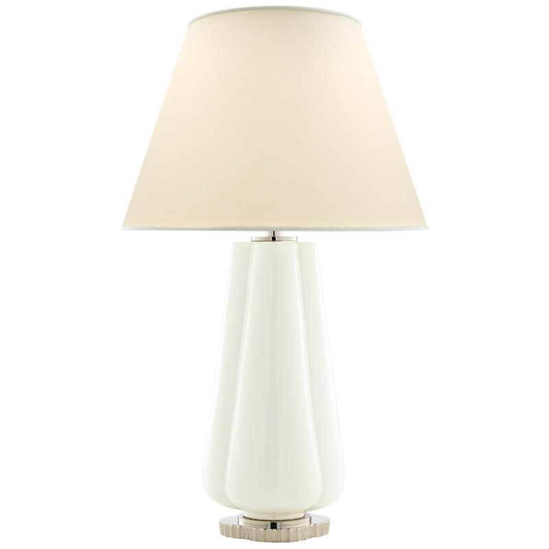 Penelope Table Lamp, 30" H x 17" W x 17" D, White