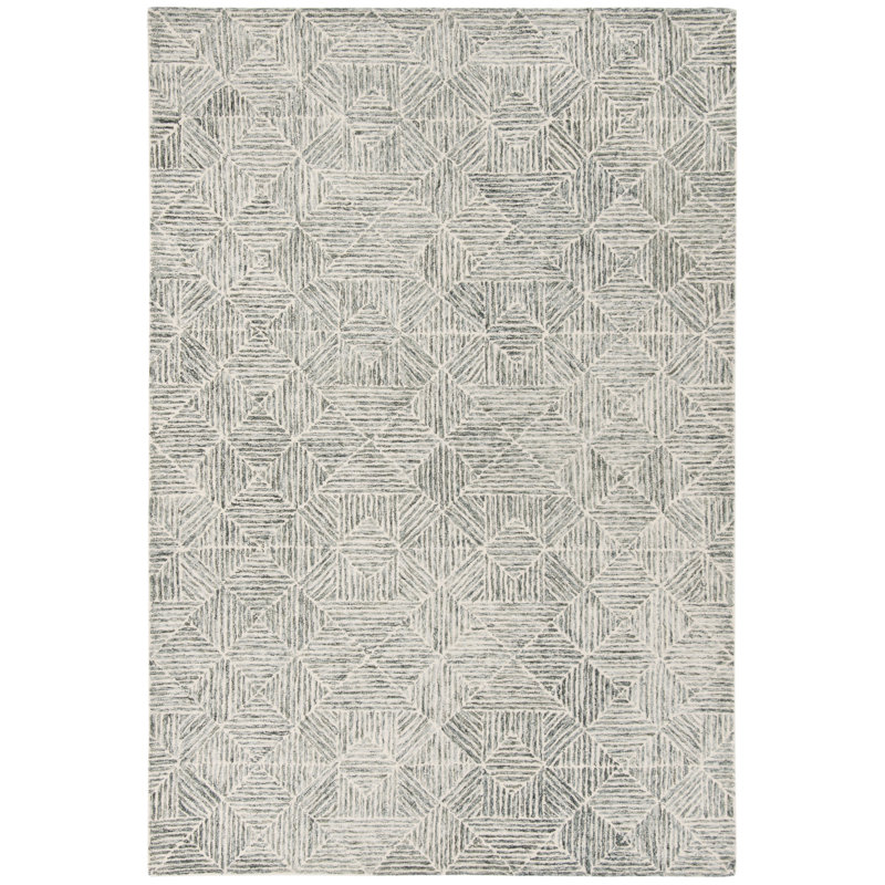 Geometric Hand Tufted Area Rug, Rectangle 152 x 244cm