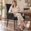 Chaise de salle à manger rembourrée en chenille Modern-123043501