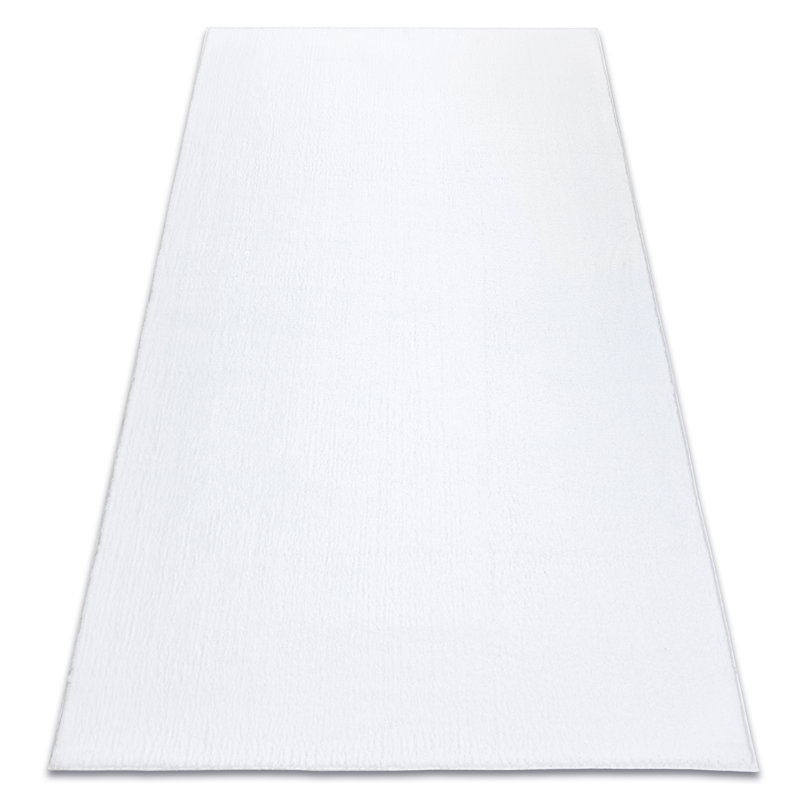 Pacificia Solid Colour Area Rug, Rectangular 140 x 190cm, White
