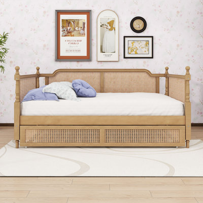 Wooden Daybed with Headboard and Trundle by Bayou Breeze