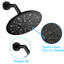 Single Handle Shower In Matte Black Elegance. Includes Rain Showerhead, Handheld Shower, Tub Spout And Valve. . 1.8 Gpm Flow. 360 Adjustable. Wall Mount Faucet With Type. Comprises & Gpm. Corrosion .