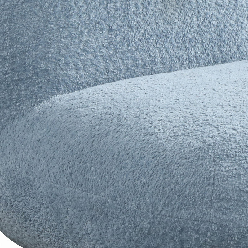 Chaise en chenille de 21,5 po de largeur, Chenille bleu