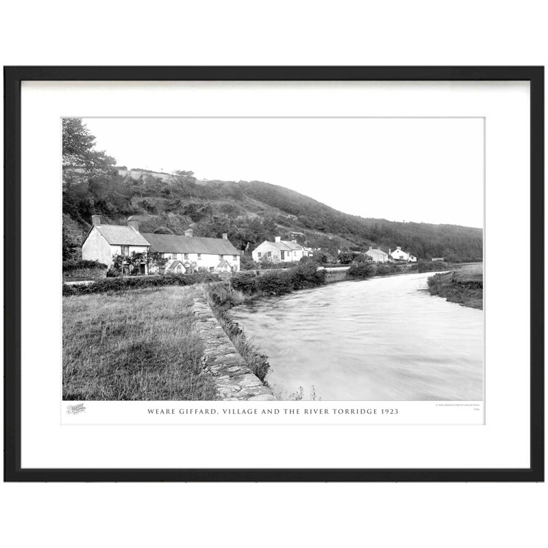 Weare Giffard, Village And The River Torridge 1923 by Francis Frith - Single Picture Frame Print, 60cm H x 80cm W x 2.3cm D