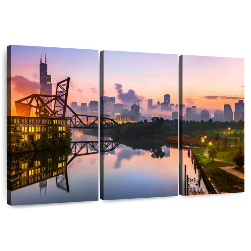 Rorry St. Charles Bridge Chicago, 42" H x 65" W