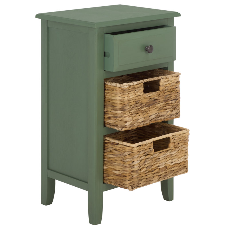 Santa Cruz End Table with Storage, Dusty Green