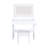 New Large Mirror Vanity Desk For Bed Room  , Modern Makeup Vanity Set With Power Outlet And Hair Dryer Holder, 5 Drawers , 3 Lighting Color Adjustable Dressing Table For Bedroom, White Color