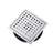 Square Stainless Steel Grid Shower Floor Drain With Flange-112488930