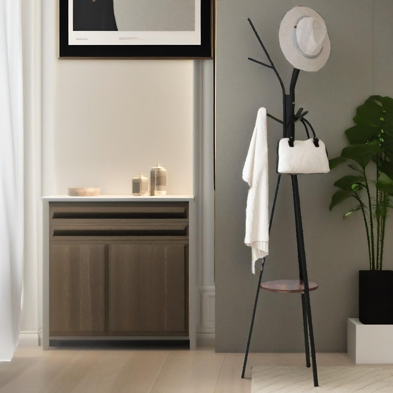Malo Free-standing 9 - Hook Coat Stand Entryway Hallway Furniture
