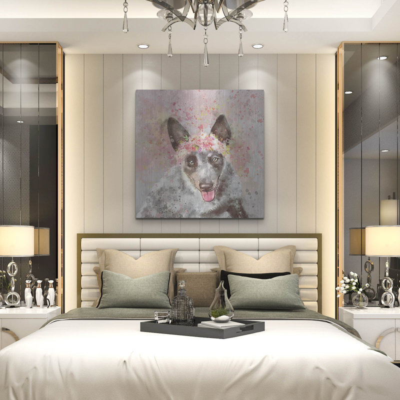 Art mural en métal Flower Crown, H 36 po x l 36 po