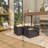 Leather Handmade Decorative and Functional Storage Basket with Handles