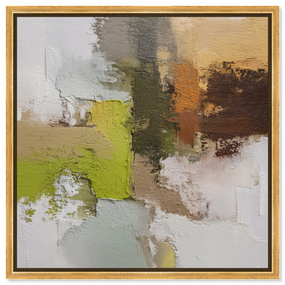 "Earthy Hues III", impression sur toile par Art Remedy, cadre doré, 24 x 24