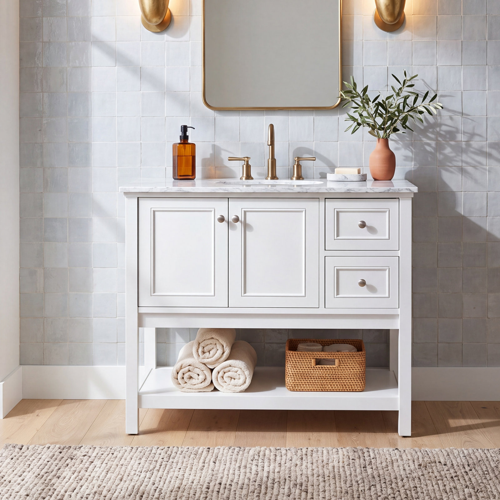 Bonsai 42'' Single Bathroom Vanity, White