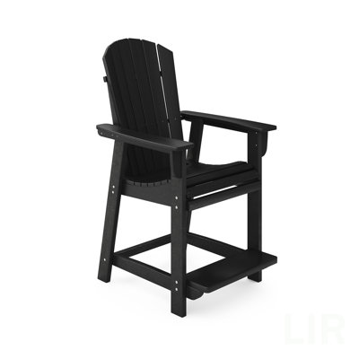Chaise de comptoir de style Adirondack noir