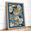 Tiger in Bloom Botanical - Framed Print-1657546272-1657546301