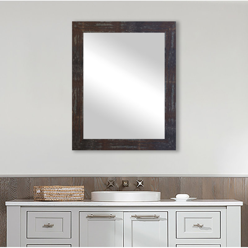 Miroir de salle de bain/meuble-lavabo en acier anzalone, H 36 po x l 30 po