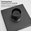 6 In. Square Stainless Steel Shower Drain With Slot Pattern Drain Cover In Matte Black-103283916