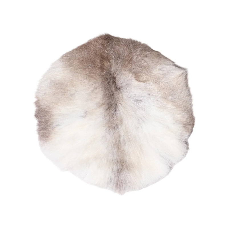 Square Reindeer Hide Chair Pad, Round 37x37x4cm