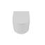 Toilette murale Deervalley DV-1F0379, conception sans rebord, double chasse à haut rendement 1,1 / 1,6 GPF, compatible avec réservoir dissimulé, cuve allongée compacte, céramique blanche, peu encombrante, luminaire de salle de bain moderne