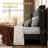 Low-Profile Velvet Upholstered Platform Bed with Wingbacks-244944531-244944529