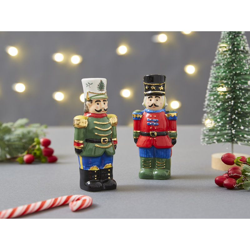 Spode Christmas Tree Nutcracker Salt & Pepper 4.5"