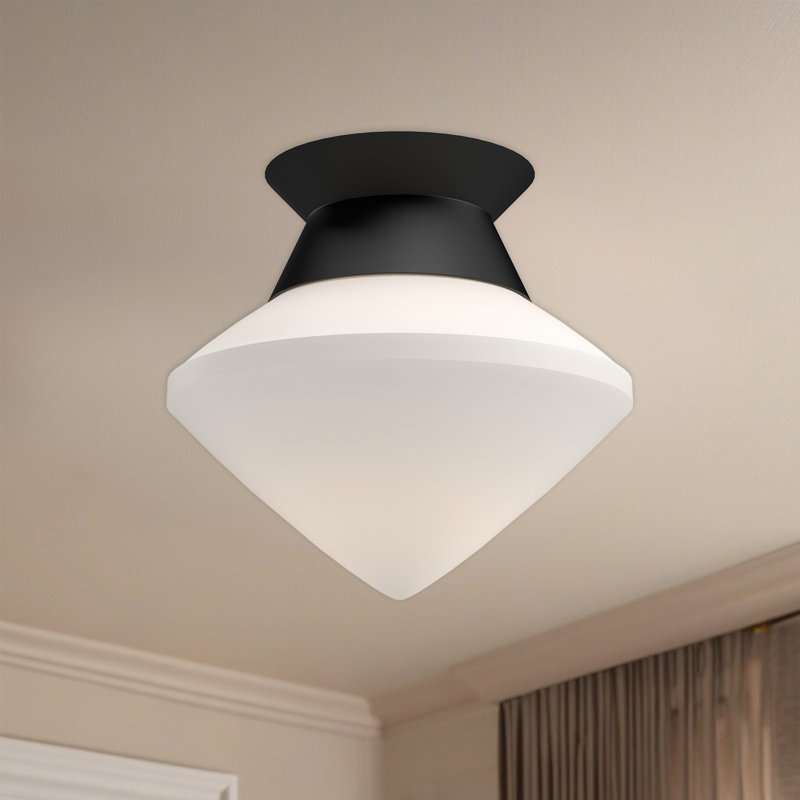 Plafonnier encastré 8 lumières Orrin, Noir mat