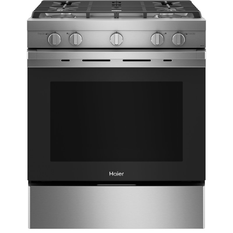 Haier Smart 30" 5.6 Cubic Feet Slide-In Range, Stainless Steel