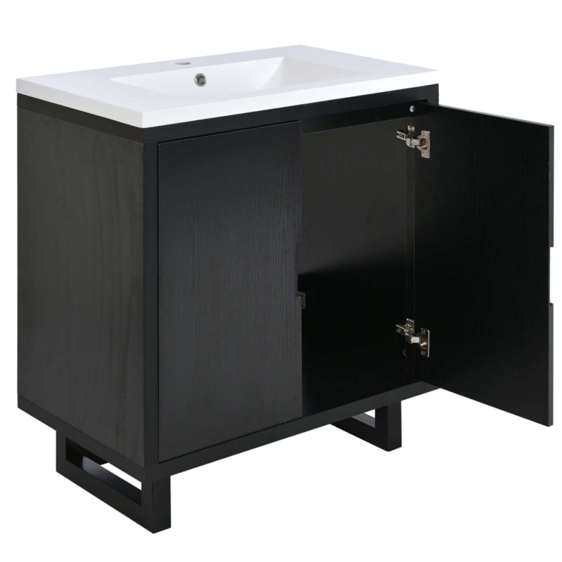 Ensemble de meuble-lavabo 30 "avec lavabo, Noir