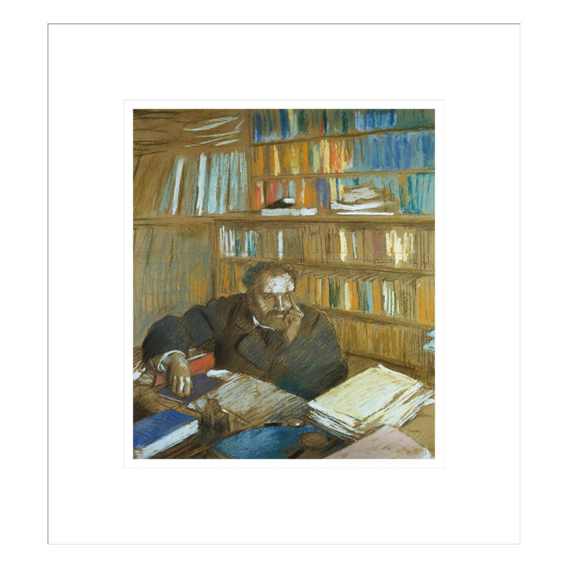 Portrait d'Edmond Duranty par Edgar Degas, impression giclée encadrée, H 15,03 po x l 13,75 po
