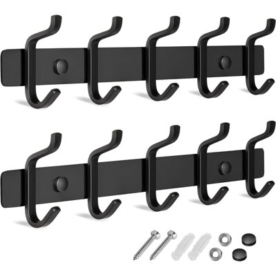 Valor Metal Wall 2 - Hook Wall Mounted Coat Rack