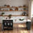 Expandable Kitchen Island With Dining Table, Power Outlet, 2 Drawers, Open Shelves And Movable Wheels-42574693
