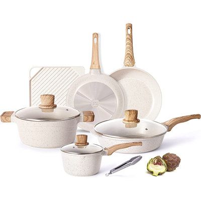 Caannasweis 11 Piece Aluminum Nonstick Cookware Set Pots and Pans Set Non Stick