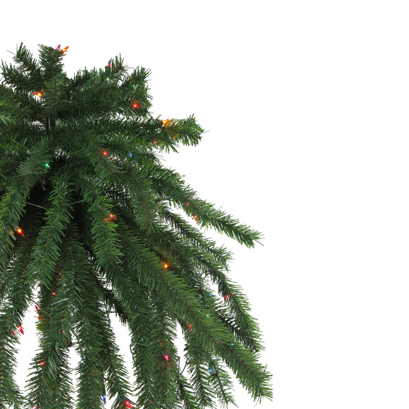 6' White Plastic Pre-Lit Outdoor Palm Floor Plant