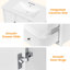 Ensemble de meuble-lavabo 36 po avec lavabo, armoire de rangement pour salle de bain avec portes et tiroirs, meuble-lavabo moderne avec surface peinte, blanc