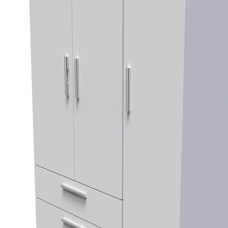 Borgeson Manufactured Wood Wardrobe, Grey Matt