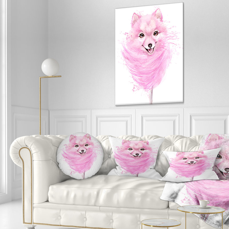 Coussin lombaire pour chien animal aquarelle