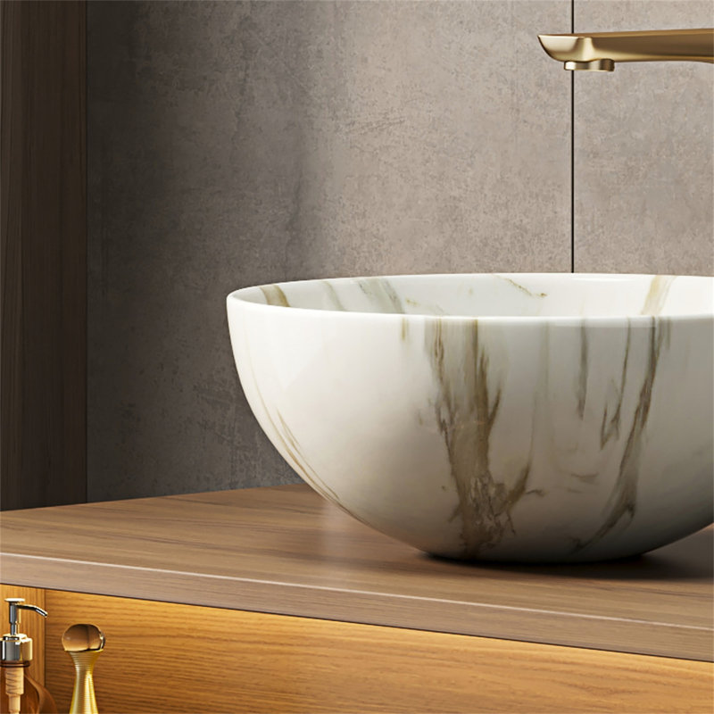 Lavabo de salle de bain 14 po, Blanc