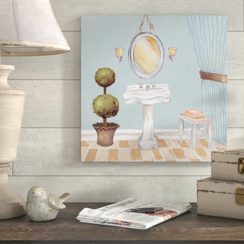 «Pastel Bath II», impression, H 18 po x l 18 po x P 1 po, Toile tendue