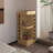 Lamer Corner Bar Cabinet with Wine Rack and Open Shelf, Natural Oak-97207544