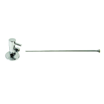 Ensemble de ligne d'alimentation de toilette à tête plate 5/8 po x 3/8 po x 20 po avec poignée carrée 1/4 de tour