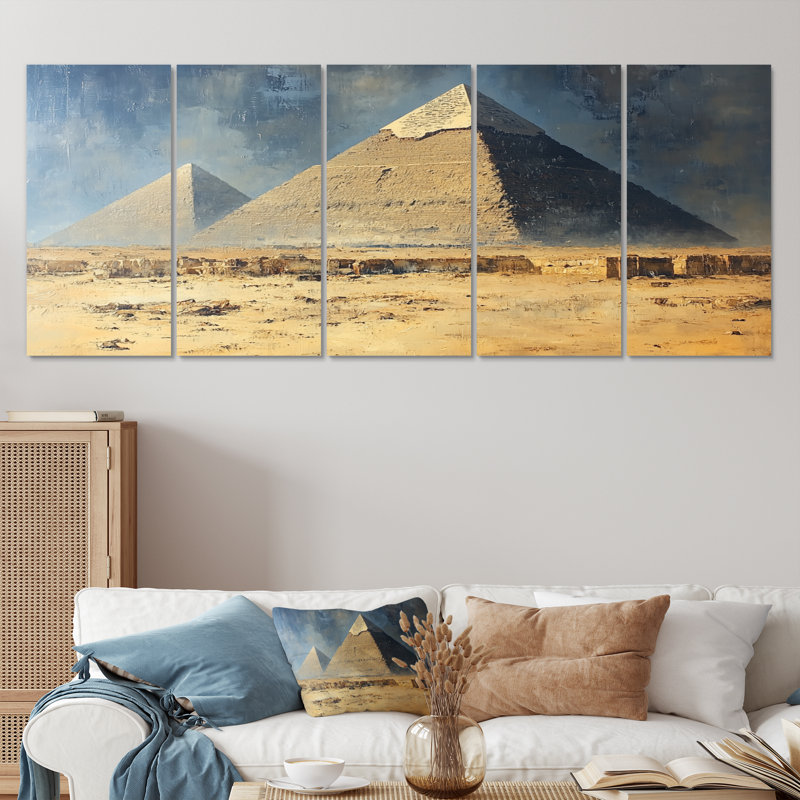 Égypte, grande pyramide antique de Gizeh II - Égypte, ensemble de reproductions d'art mural, H 28 po x l 60 po