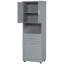 Grande armoire de salle de bain avec panier à linge, grand panier à linge inclinable et armoire de rangement supérieure-1733911486