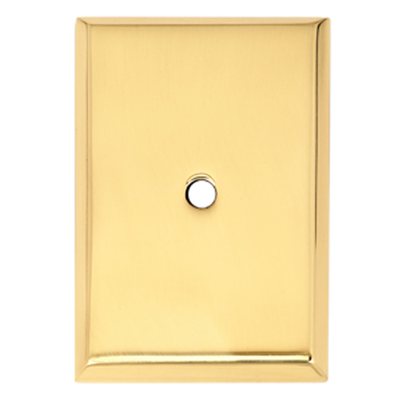 2.63" Back Plate, Polished Brass, 2.63" H x 1.75" W x 0.13" D