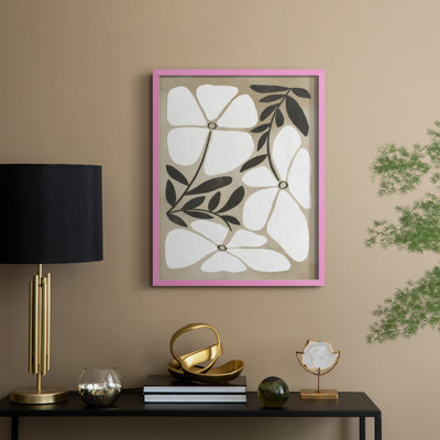 «Melty Blooms I», reproduction encadrée - bois massif