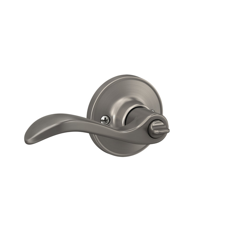 Seville Bed and Bath Lever, Satin Nickel