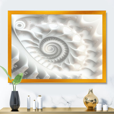 «Nadeen White Fractal Spiraling VI», reproduction sur toile