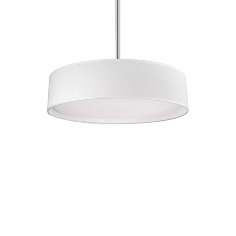 1 - Light LED Single Pendant, White, 50.38" H x 16" H x 16" D