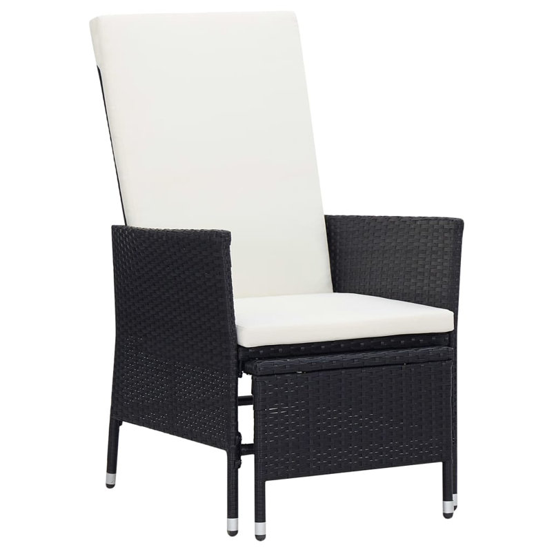 Ensemble de mobilier de jardin brun et blanc pour l'extérieur, Noir