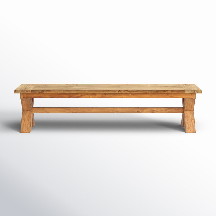 Medlock 15.75'' Wood Outdoor Bench